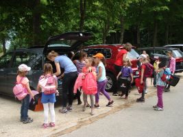 Ankunft auf dem Parkplatz beim HÖRNLE unterhalb der Teck