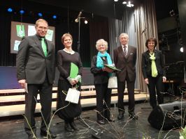Dieter Waller mit Anne Demuth, Elli Gesell, Verbandspräsident Udo Goldmann und Bettina Hornek