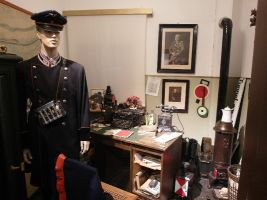 Blick in die Bahnwärterstube von einst ...