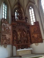 Geschnitzter Hochaltar von Christoph von Urach in der Stadtkirche von Besigheim