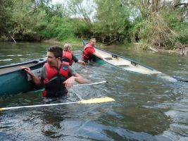 Das eine oder andere Bad in der Donau darf natürlich bei so einer Kanutour nicht fehlen ....
