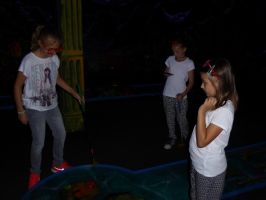 wir tragen 3D Brillen - dadurch wird alles plastisch