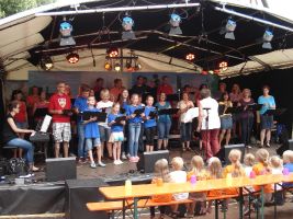 STIMMGABEL und FERMATE bei ihrem Auftritt am Sonntagnachmittag