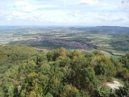 Hoch oben, auf dem Turm der Burg Teck, hat man einen herrlichen Rundblick!