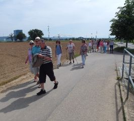 Zunächst führt der Weg über die Felder... 