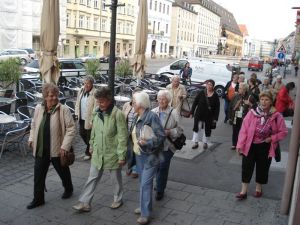 Unterwegs in der Innenstadt von Augsburg