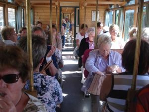 Mit dem Dampfzügle geht es auf die Fahrt