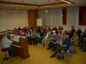 Bei den Proben waren alle konzentriert bei der Sache