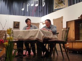 Die Theatergruppe im Einsatz