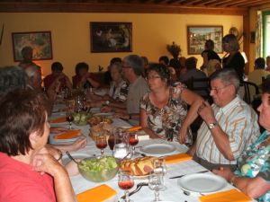 Die Gäste aus Denkendorf werden fürstlich bewirtet