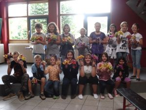 Abschlussfoto am Ende des Bastelnachmittags