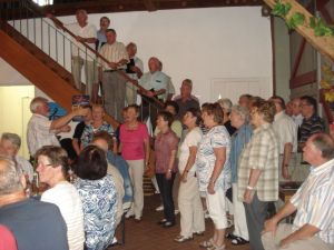 Der Stammchor OBLIGATO bei seinem Auftritt