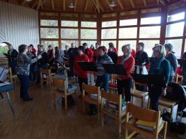 Chorprobe am Samstagmorgen