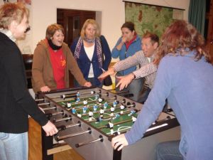 Voller Einsatz und tolle Stimmung beim Spielen am Tischkicker