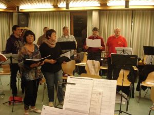 Während der Probe waren alle konzentriert bei der Sache