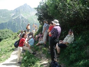 Einer der wenigen Schattenplätze auf dem Weg zur LINDAUER HÜTTE